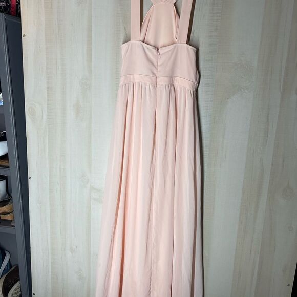 Lulus Air of Romance maxi dress blush pink peach sleeveless, size medium - Picture 16 of 16